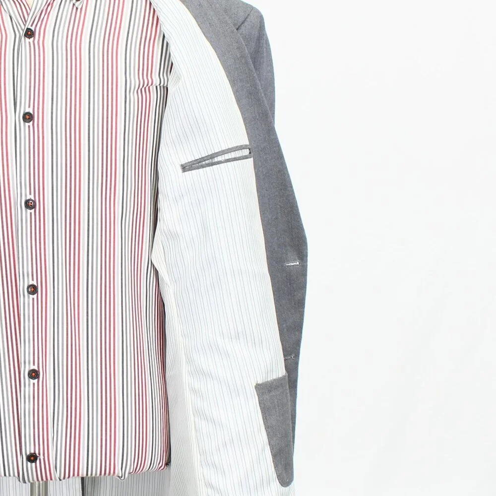 Stafford 50R Gray Solid 2-Button Sport Coat Blazer Jacket P436